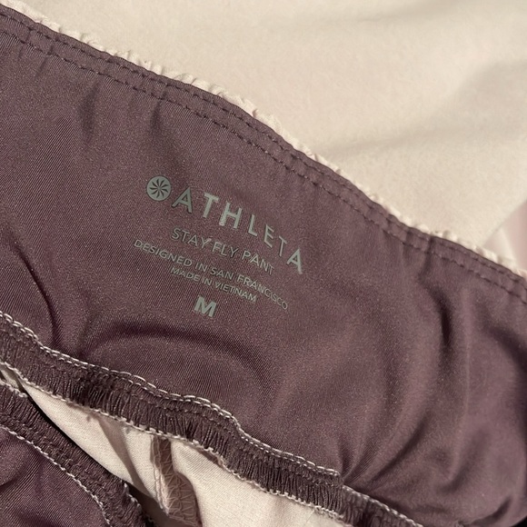Athleta Stay Fly Pink and Mauve Zipper Nylon Track Pant Size Medium Gently Worn - Picture 10 of 10